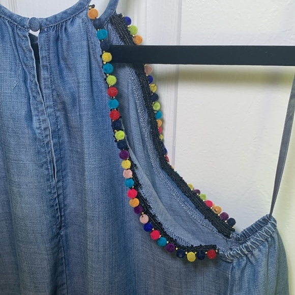 Honey punch tank with pompom accents size small - Picture 3 of 11